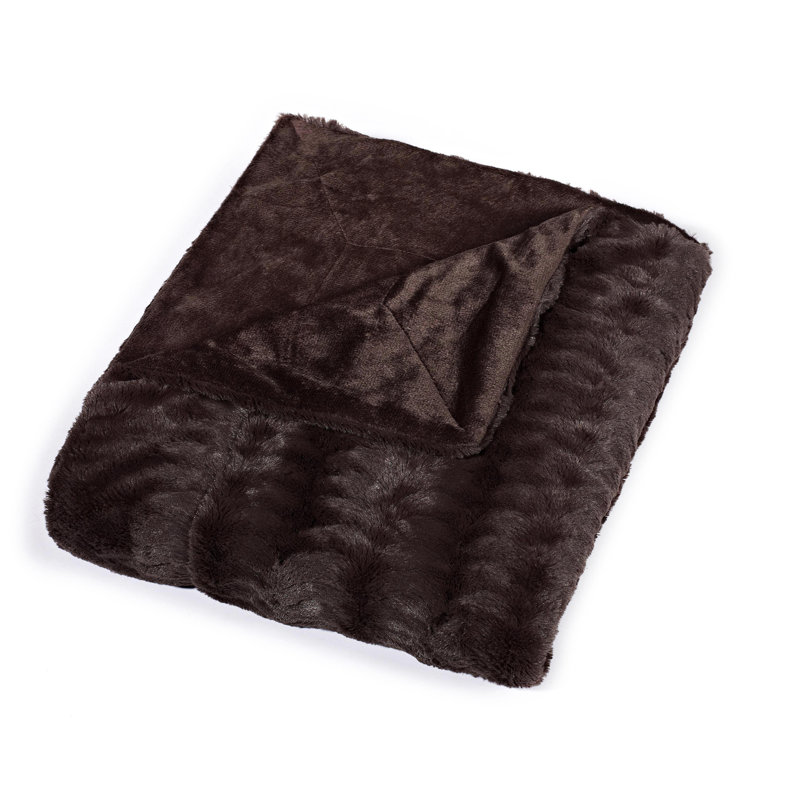 Twin Reversible Sherpa Faux Fur Blanket in Luxurious Colors
