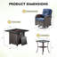 Ensemble de conversation et de table de foyer d'extérieur avec coussins 7 pièces Braxleigh-1599387280