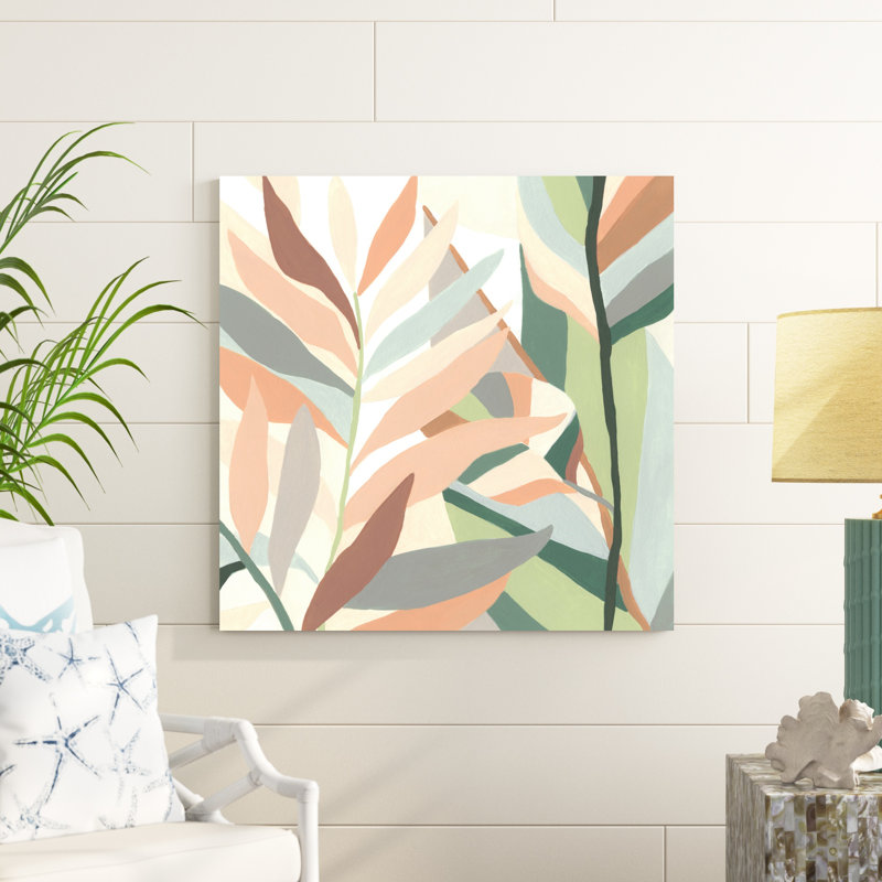 «Soft Tropicals I», peinture sur toile tendue, H 36 po x l 36 po