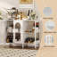 Ensemble de 2 armoires de rangement blanches de 40 po avec porte et tablettes en verre