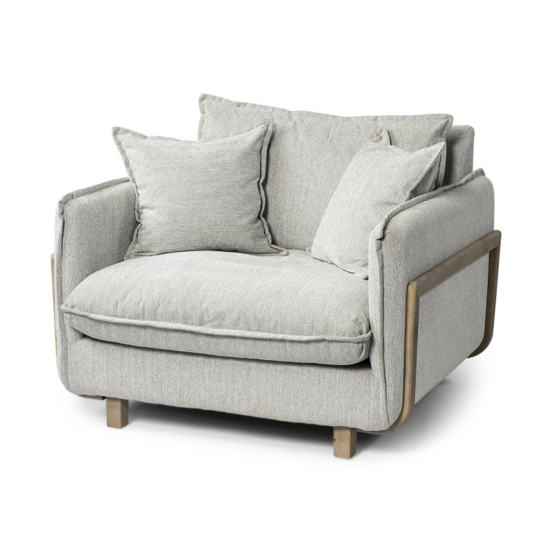 Lanece Upholstered Club Chair, Frost Gray