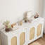 Armoire de rangement en rotin, buffet en bois avec portes et tablettes-1844622738