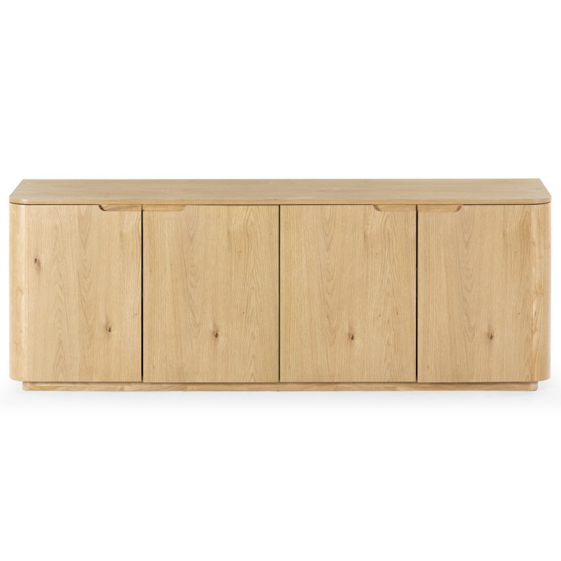 Adelaide 4 Door Wood Sideboard, Natural