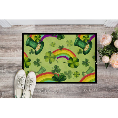 Adrienn Non-Slip St. Patrick's Day Outdoor Doormat