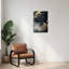Psaume 23, art mural, versets de la Bible chrétienne, citations inspirantes, impressions sur toile, écriture abstraite, texture de marbre doré noir, œuvre d'art, salle de prière (gris