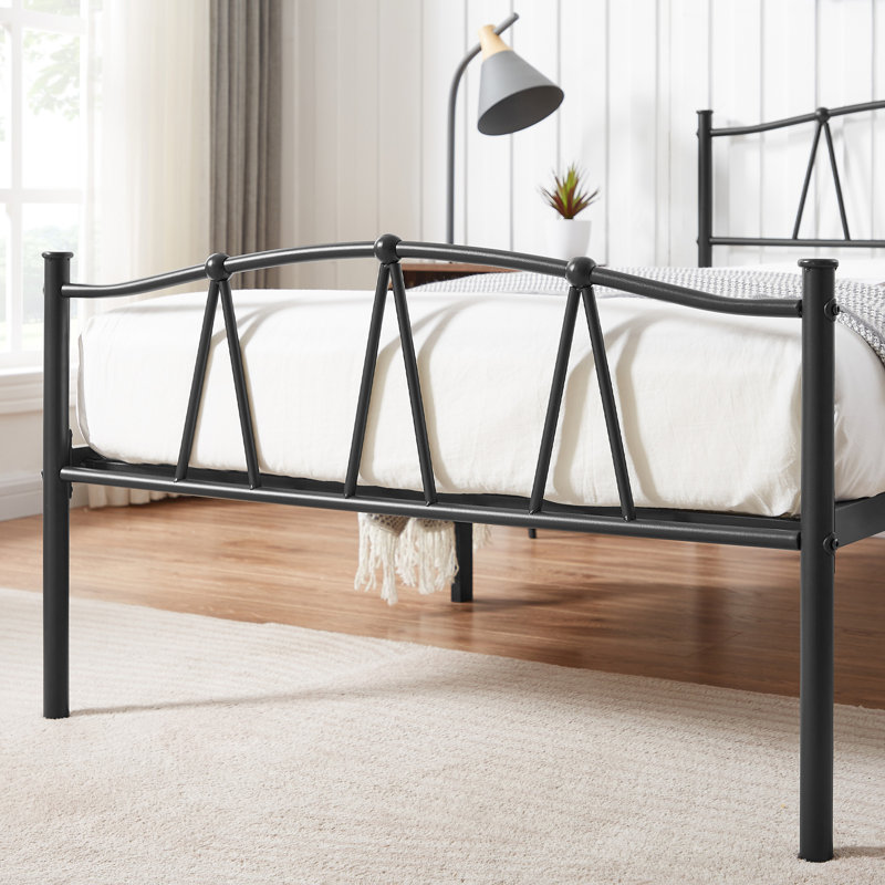 Ensemble de chambre avec lit plateforme 3 pièces Alsa, Brun, Simple