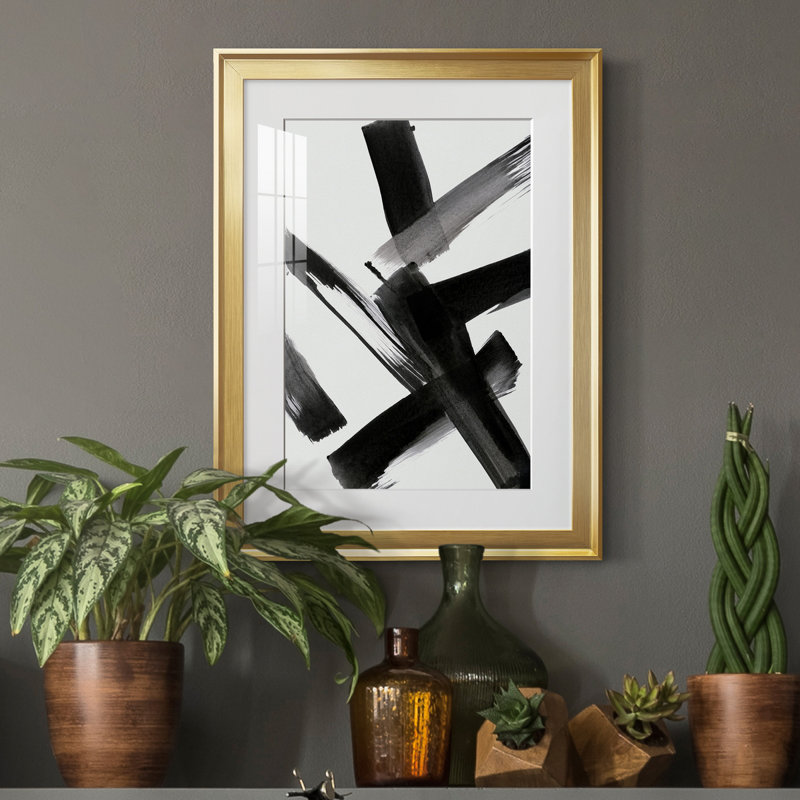 Black Magic II - peinture encadrée, Or, H 22,5 po x l 30,5 po x P 1,5 po