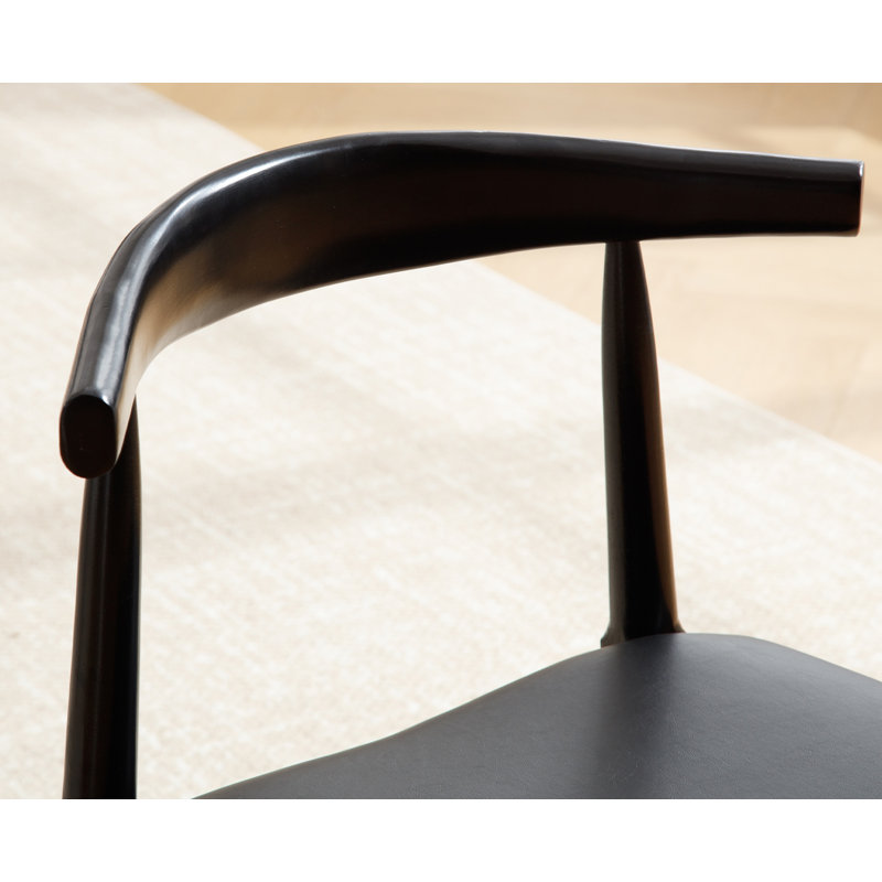 Modern Upholstered Dining Chairs With Backrest, With Solid Wood Frame, For Dining Room/Living Room