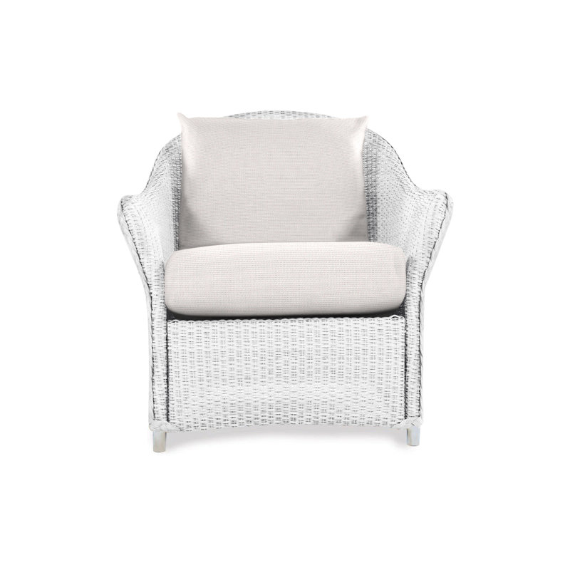 Weekend Retreat Outdoor Lounge Chair, White, Sailcloth Salt