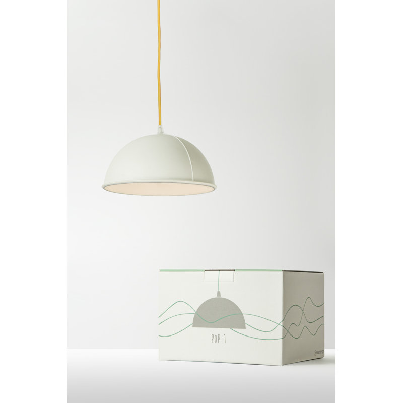 Be.pop 1 - Light Dome Pendant, White, Yellow