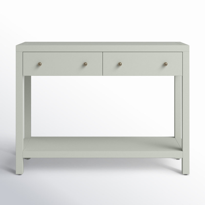 Nora 2 Drawer Console Table, Sage Green