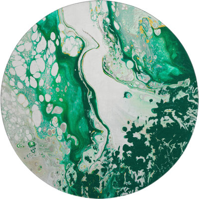 Premium Machine Washable Chananya Green Rug