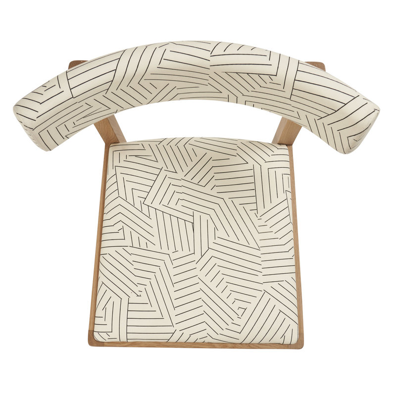 Mokki Dining Chair, Black/White Geometric