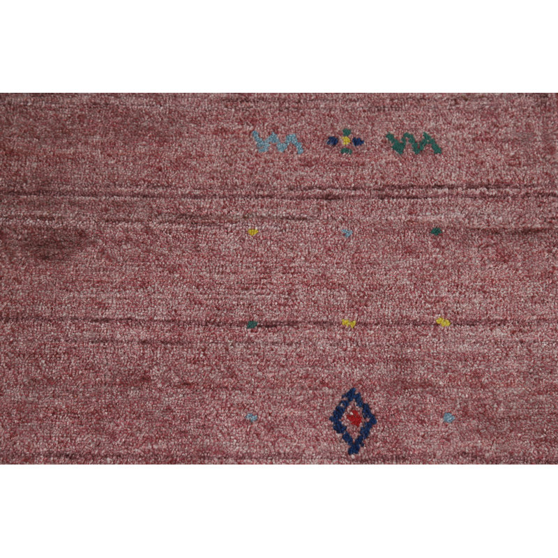Purple Wool Gabbeh Oriental Area Rug 5x8