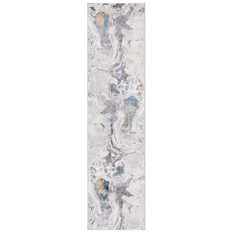 Amelia Performance Abstract Rug, Runner 2' x 8'
