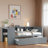Wood Daybed With Trundle, Storage Drawers, Side Shelves And Desk-131898401-131898403
