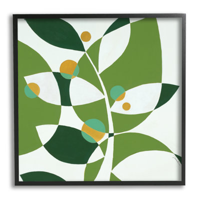 " Modern Green Leaf Abstraction " by Liz Jardine