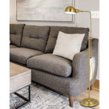 58'' Brass Task Floor Lamp