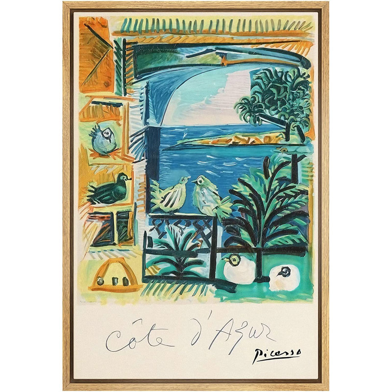 French Riviera par Pablo Picasso - Impression sur toile, H 36 po x l 24 po, Naturel