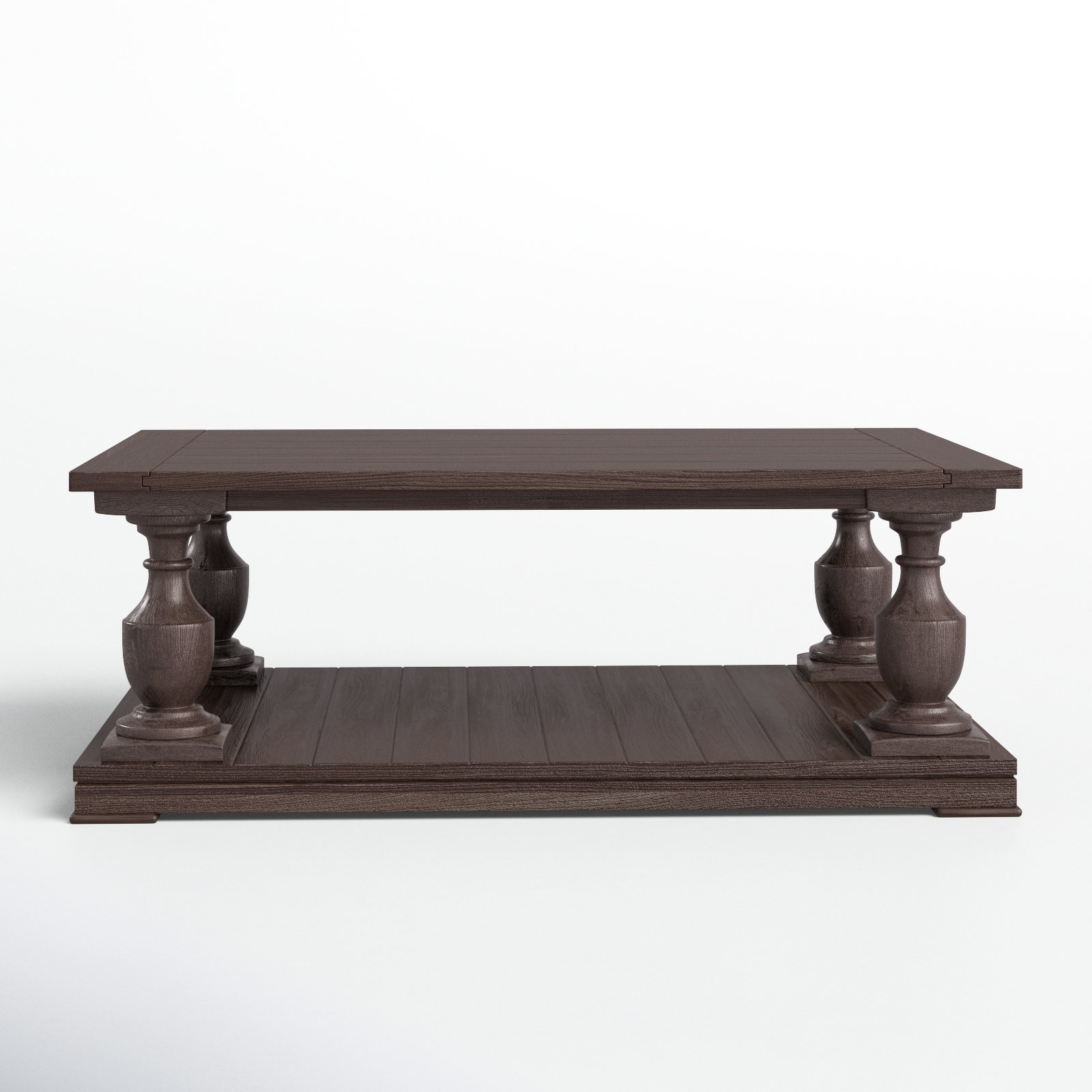 Yara Solid Wood Single Coffee Table, Coffee Bean