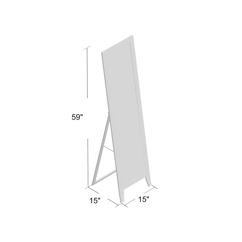 Miroir pleine longueur traditionnel, Blanc