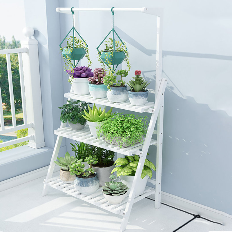 Hunley Plant Stand, H144 x L40 x D70cm, White