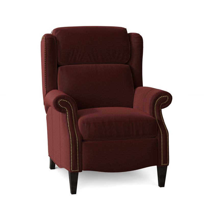 Miller Recliner, Aline Fumo Genuine Leather, Cobblestone, French Natural