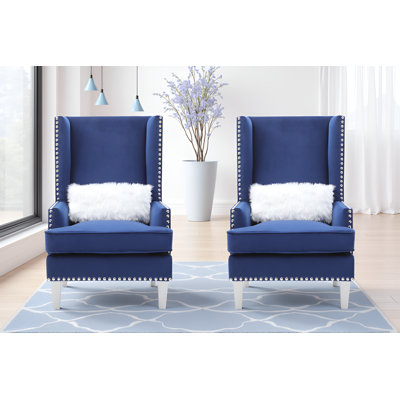 Ensemble de 2 chaises en velours Zurich