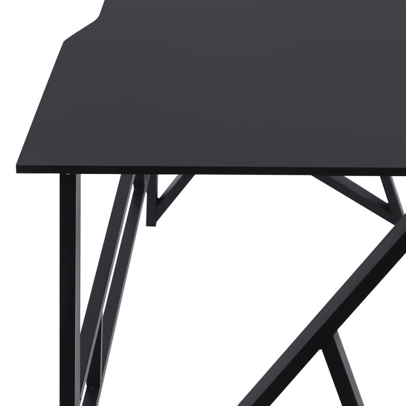 Large L-Shaped Gaming Desk 55"X23.6" Modern Computer Desk With K-Legs 110 Lb Capacity