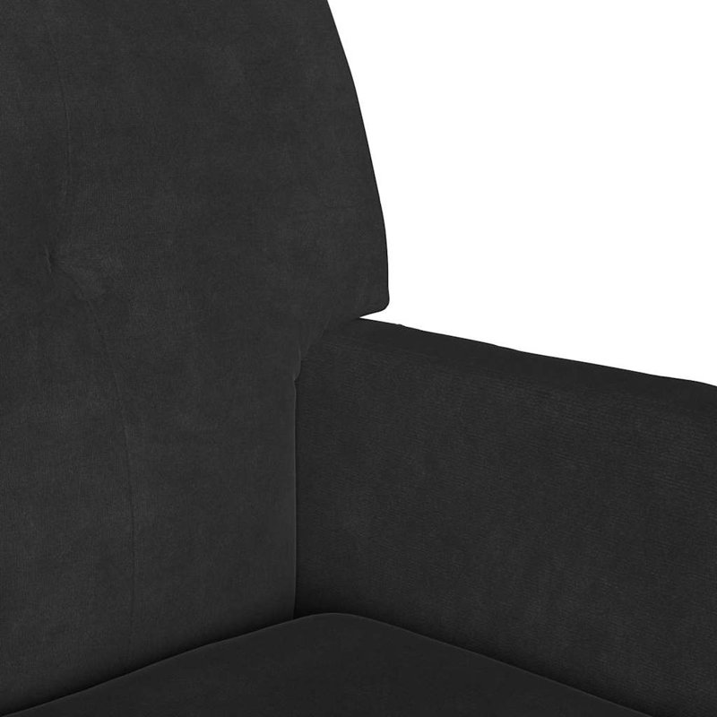 Banc Chesterfield Vidaxl noir 44,09 po x 25,79 po x 29,53 po en velours, Noir