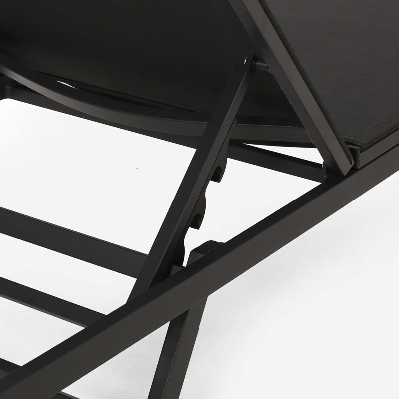 SALON CHAISE Longe, 2, Noir