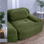 Canapé confortable confortable en velours côtelé, vert olive, parfait pour les espaces de vie modernes