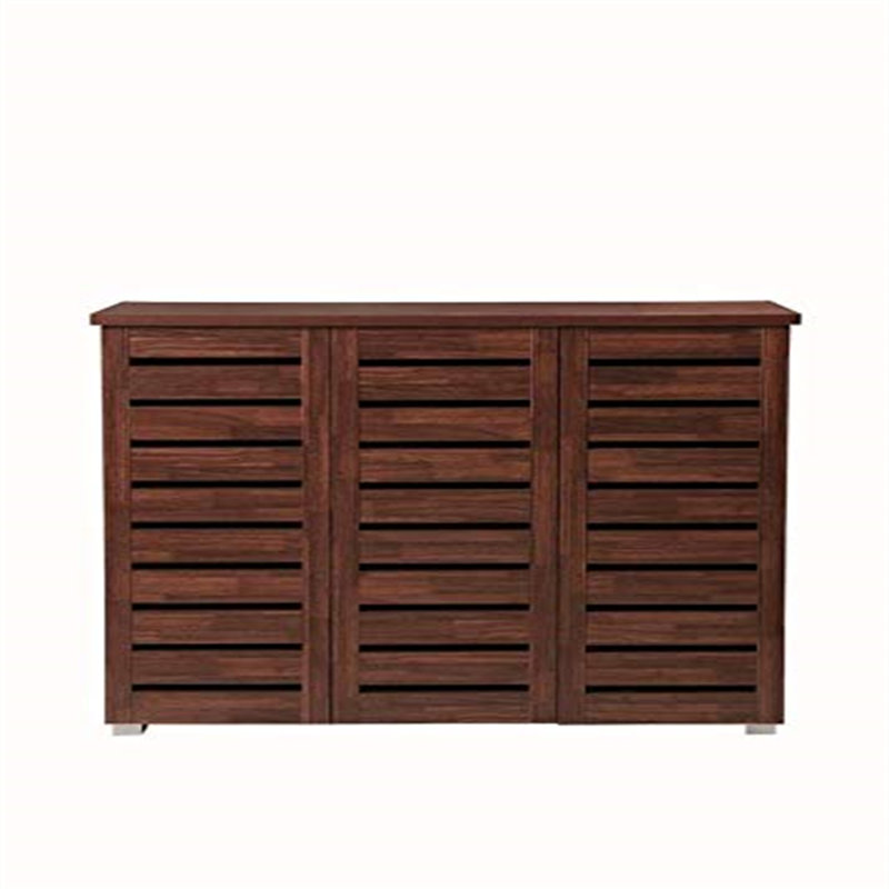 Borchers 15 Pair Shoe Storage Cabinet, Brown