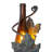 11" Wide Tuscan Vineyard Wine Bottle Right Wall Sconce