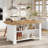 55" Kitchen Island With Storage, Farmhouse Island Table Counter Height Bar Table-1285074601