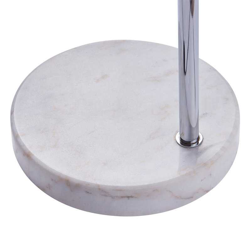 Perlis 68.1" Arc Floor Lamp with Solid Marble Base, White