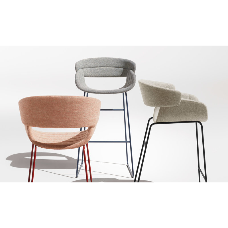 Racer Stool, Tait Stone Textured Basketweave, Counter Stool (25" Seat Height)