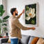 Magnolia Bloom Botanical - Wrapped Canvas-1279991187-1279991193