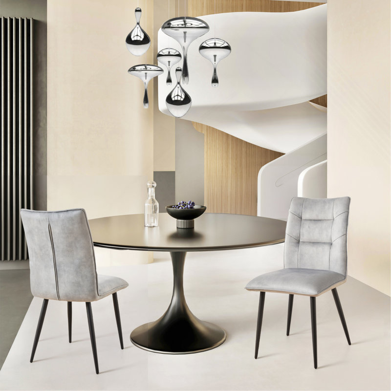 Ensemble de chaises de salle à manger 2 pièces Modern, Gris
