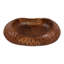Bol rustique en bois de teck sculpté à la main pour présentation sur table - Bol décoratif texturé décoratif pour la maison - 12 po, brun