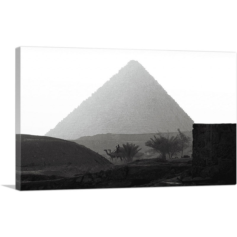 Reproduction de photo sur toile tendue, "Pyramide noire et blanche", H 18 po x l 26 po x P 1,5 po