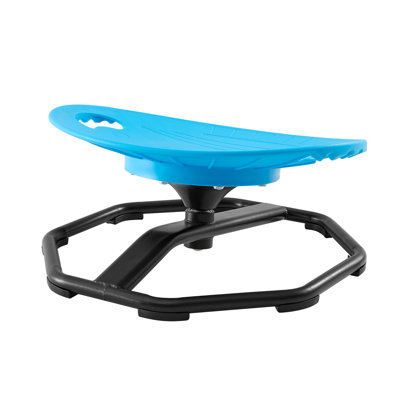 Chaise pivotante pour enfants de 2 à 6 ans, jouet sensoriel pour l'autisme et le TDAH, supporte jusqu'à 50 kg, favorise la coordination et l'équilibre, 43 cm (L) x 36 cm (l), forme arrondie, bleue