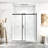 Sliding Shower Door 56"-60"W X 70"H, 8Mm Tempered Glass, Matte Black, Double Side Clean, Rust- Bathroom Accessory 56"-60" Adjustable Width Door, 70"H Glass Enclosure, Entrance-122074040