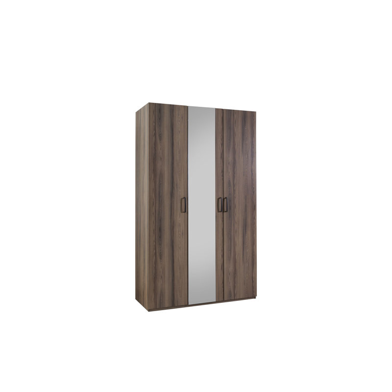 3 Door Solid + Manufactured Wood Wardrobe