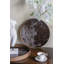 S / 2 plateaux ronds en verre et en plastique avec un motif abstrait multicolore L: P 15,5 x 1,5 po-832104602
