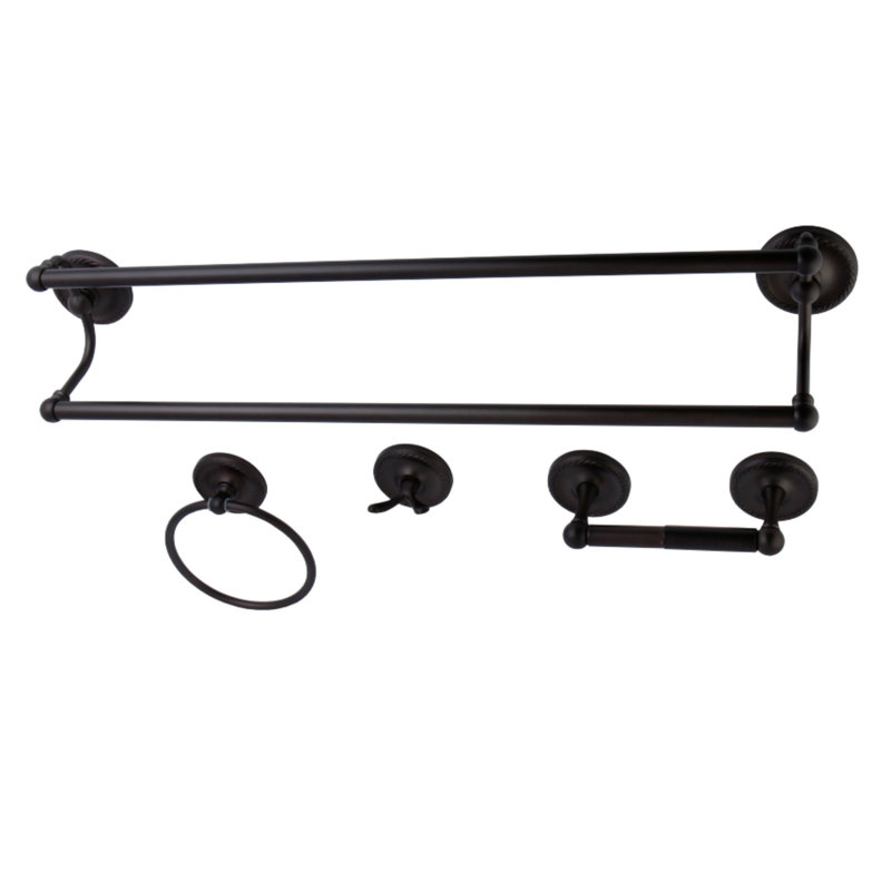 Laurel 4 Piece Bathroom Hardware Set, Oil Rubbed Bronze