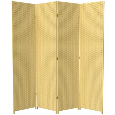 Amitis 7 Ft. Tall Woven Fiber Folding Room Divider