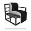 Chaise longue rembourrée en aluminium avec tissu Sunbrella Rosalie-1922909886