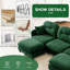 Canapé modulaire en L modulaire avec repose-pieds, tissu en chenille de qualité supérieure, dossier rembourré capitonné, conception ergonomique pour une installation facile dans divers espaces-1628060703-1628060706