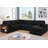Sleeper Sectional Sofa with Pull-Out Bed, Storage Armrest, Right-Facing Storage Chaise-883911924